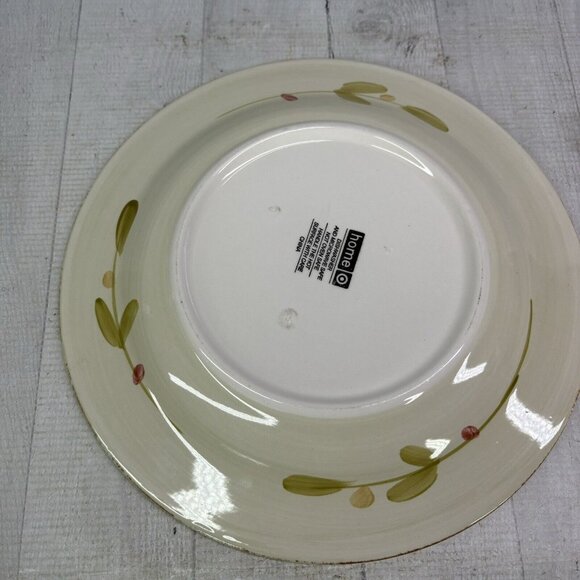 Home Target HMQ 73 Red Berries Green Tan Leaves Stoneware Dinner Plates Set of 4 - Picture 3 of 16